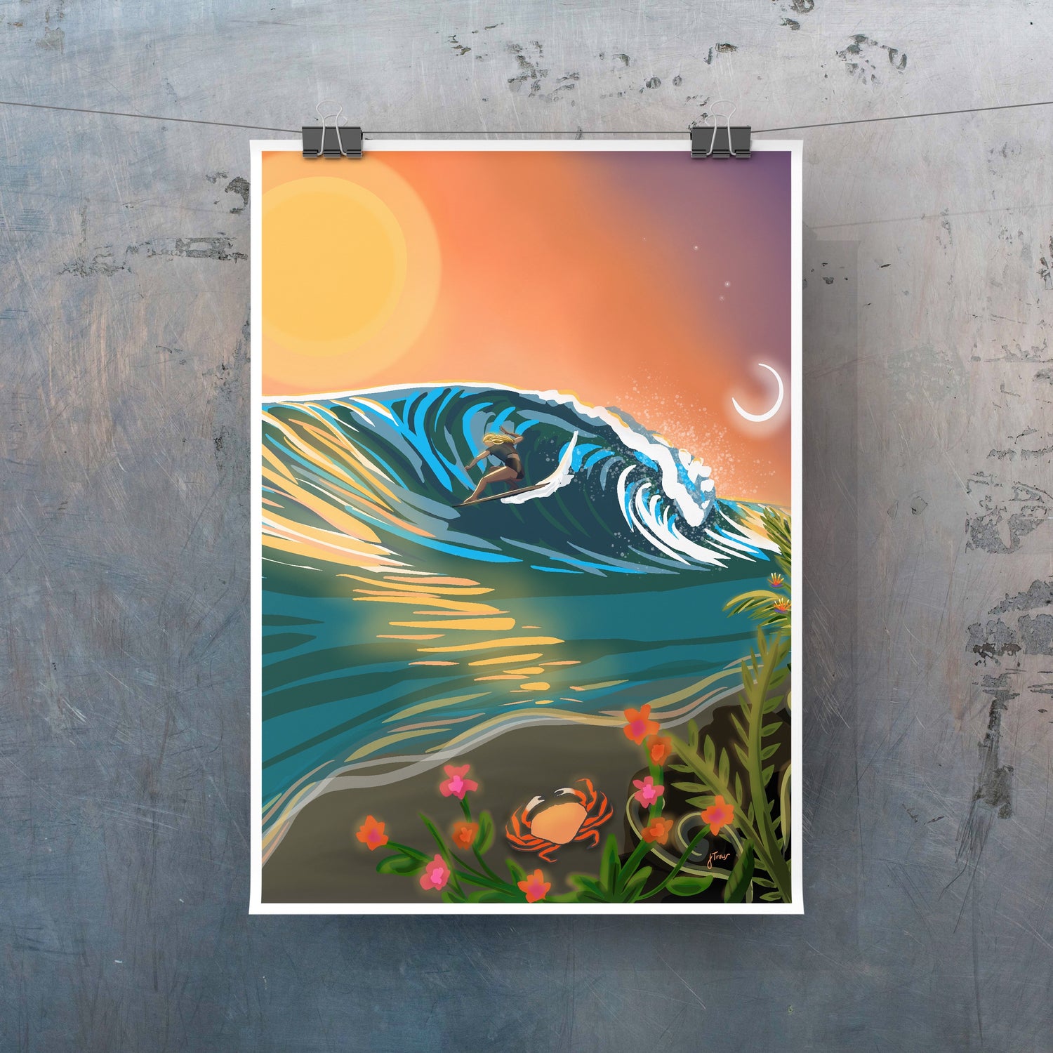 ‘Surf Flow’ Art Prints
