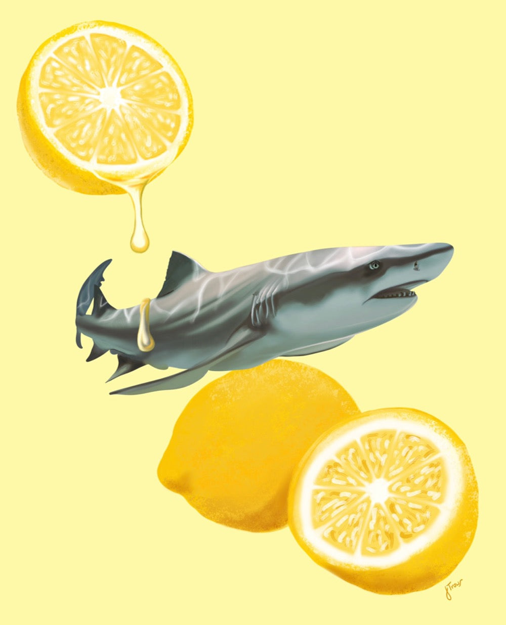 ‘When Life Gives You Lemon Sharks’ Art Prints