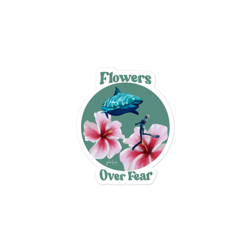 ‘Flowers Over Fear’ Sticker