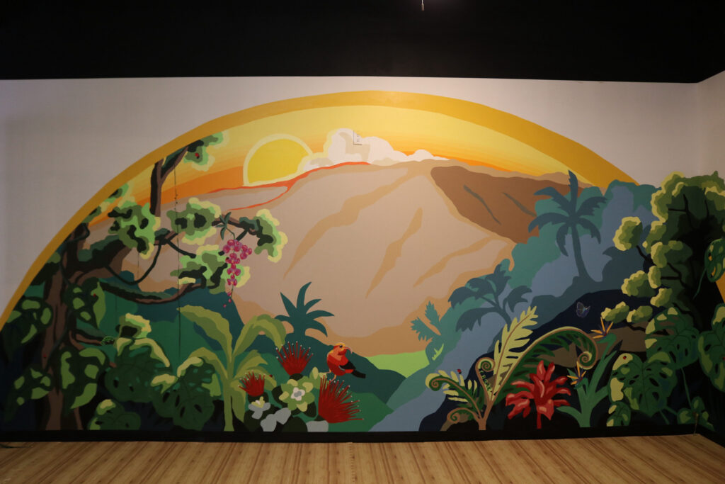 Completed Haleakala sunrise mural at Maui Community Acupuncture in Makawao Town.