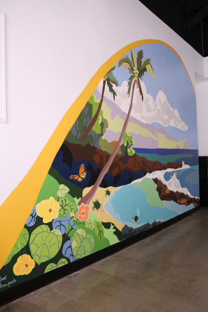 A North Shore Maui inspired mural at Maui Community Acupuncture.